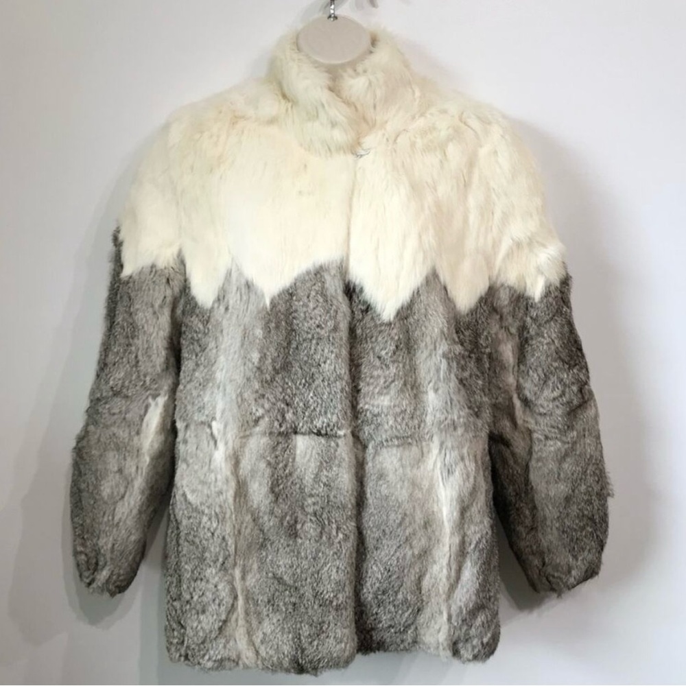 Genuine Rabbir Fur Coat Women size Medium